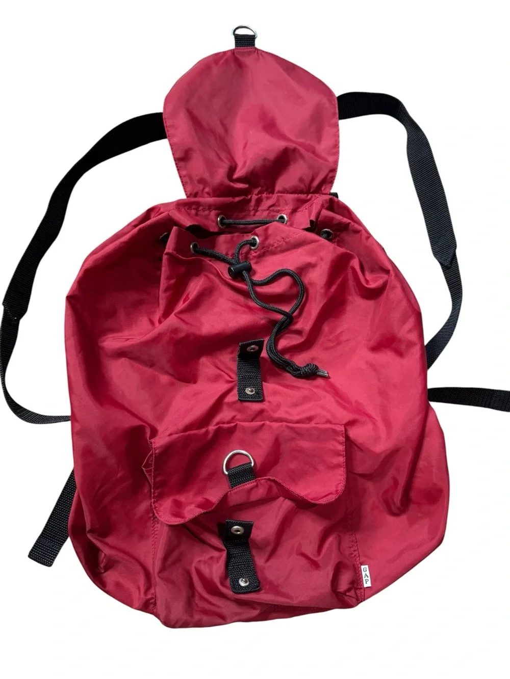 GAP Vintage Y2K Nylon Drawstring Cinching Backpack